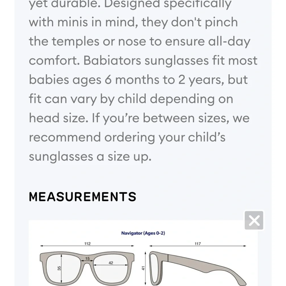 NWT Baby 0-2 Gender Neutral Babiators Black Navigator Sunglasses!